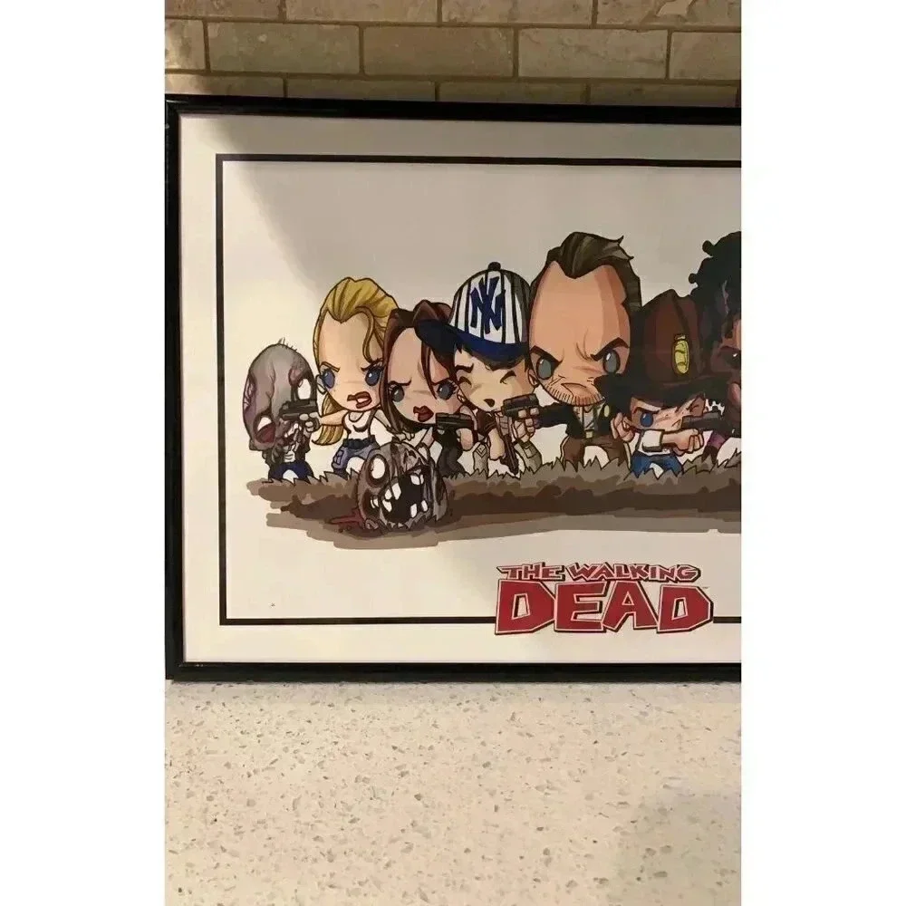 Michael Locoduck Duron‎ 11x14 The Walking Dead caricature print with signature